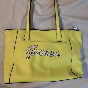 Neon Yellow Guess purse